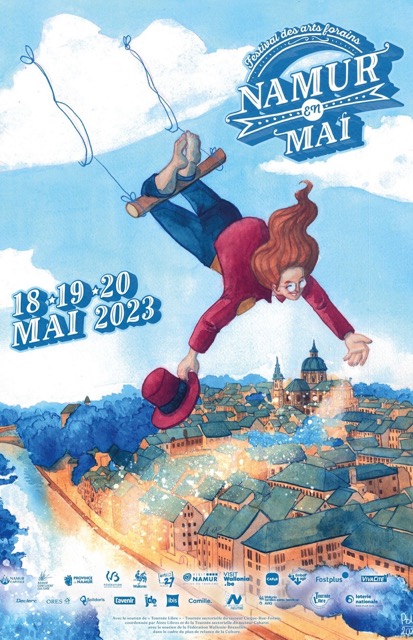 Affiche publicitaire de Namur en mai